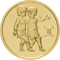 Монета "Близнецы", ММД, 2004 г., Золото, 7,78 гр., проба 999, РОССИЯ