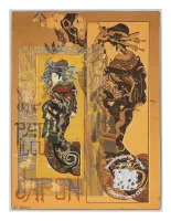Монета "Куртизанка", 2024 г., Серебро, 77,75 гр., проба 999, ЧАД