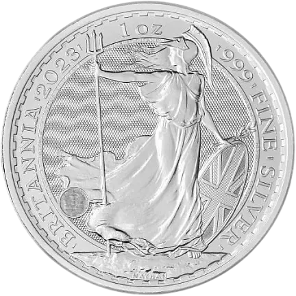 Монета "Британия (Елизавета II)", 2023 г., Серебро, 31,1 гр., проба 999, СОЕДИНЕННОЕ КОРОЛЕВСТВО