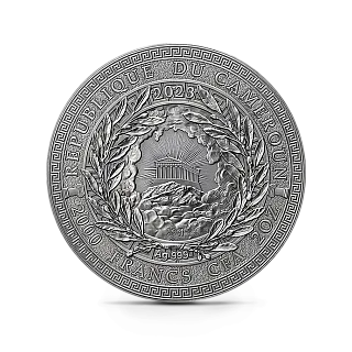 Монета "Медуза", 2023 г., Серебро, 62,2 гр., проба 999, КАМЕРУН
