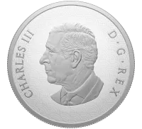 Монета "Лунный год Козы", 2027 г., Серебро, 31,39 гр., проба 9999, КАНАДА