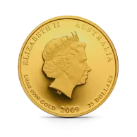 Монета "Год Быка", 2009 г., Золото, 7,78 гр., проба 999.9, АВСТРАЛИЯ