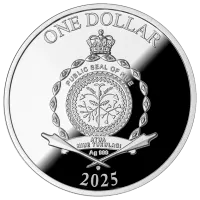 Монета "Дерево любви II", 2025 г., Серебро, 17,5 гр., проба 999, НИУЭ