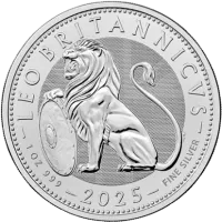 Монета «Британский Лев», 2025 г., Серебро, 31,1 гр., проба 999, СОЕДИНЕННОЕ КОРОЛЕВСТВО
