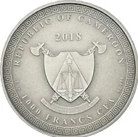 Монета "Спартак", 2018 г., Серебро, 31,1 гр., проба 999, КАМЕРУН