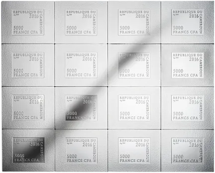 Монета «Охота на Тигра» Питер Пауль Рубенс, 2016 г., Серебро, 500,00 гр., проба 999, КАМЕРУН