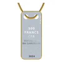 Монета "Год Дракона. Подвеска", -, 2024 г., Серебро, 10 гр., проба 999, КАМЕРУН