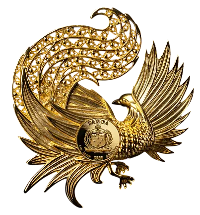 Монета "Феникс", 2025 г., Серебро, 62,2 гр., проба 999, САМОА