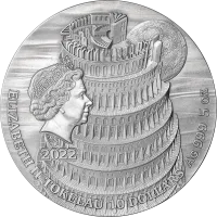 Монета «Вавилонская Башня», 2022 г., Серебро, 155,5 гр., проба 999, ТОКЕЛАУ