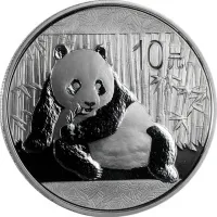 Монета "Панда", 2015 г., Серебро, 31,1 гр., проба 999, КИТАЙ