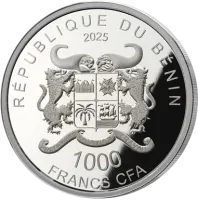 Монета Бастет - Богиня кошек, -, 2025 г., Серебро, 31,1 гр., проба 999, БЕНИН