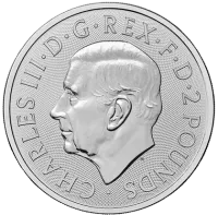 Монета «Британский Лев», 2025 г., Серебро, 31,1 гр., проба 999, СОЕДИНЕННОЕ КОРОЛЕВСТВО