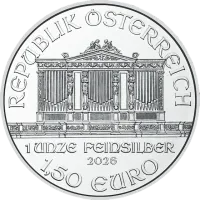 Монета «Венский Филармоникер», 2025 г., Серебро, 31,1 гр., проба 9999, АВСТРИЯ