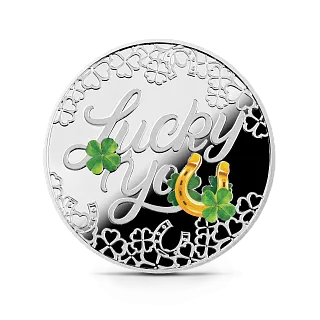 Монета "На удачу Lucky you",  2023 г., Серебро, 17,5 гр., проба 999, НИУЭ
