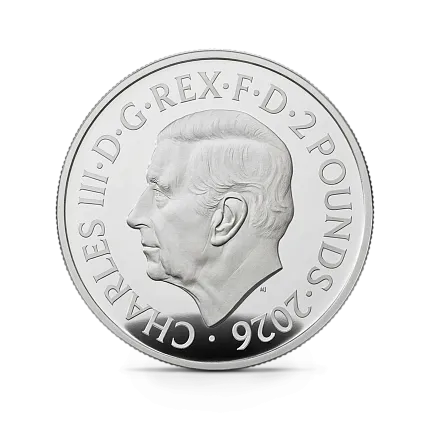 Монета "Год Лошади", 2026 г., Серебро, 31,1 гр., проба 999, СОЕДИНЕННОЕ КОРОЛЕВСТВО