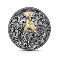 Монета Титаномахия, Великая гречиская мифология, 2026 г., 500 гр., проба 999, КАМЕРУН