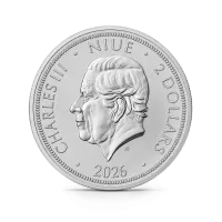 Монета"Чешский лев", 2026г., Серебро, 31,1 гр., проба 999, НИУЭ