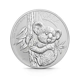 Монета "Коала", 2024 г., Серебро, 31,1 гр., проба 9999, АВСТРАЛИЯ