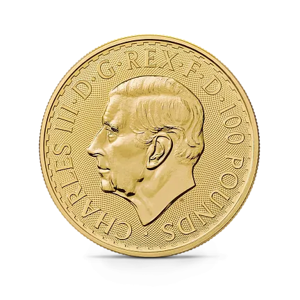 Монета "Королевский герб", 2023 г., Золото, 31,1 гр., проба 9999, СОЕДИНЕННОЕ КОРОЛЕВСТВО
